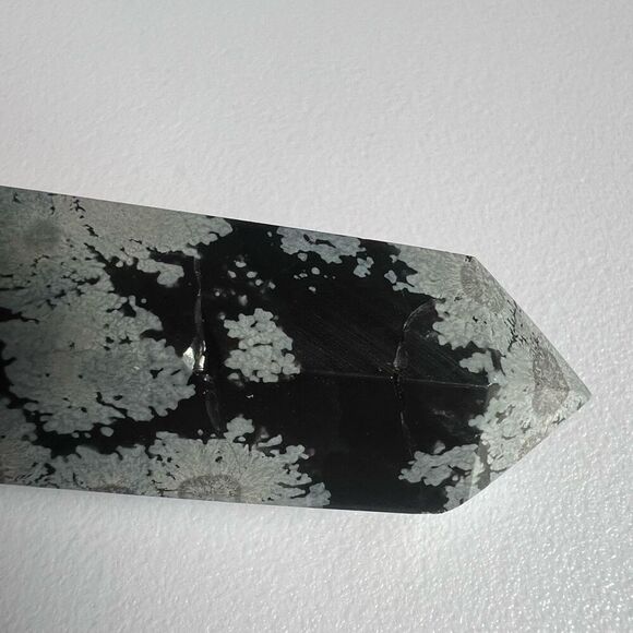 Snowflake Obsidian Crystal Tower (#6) - Picture 3 of 9
